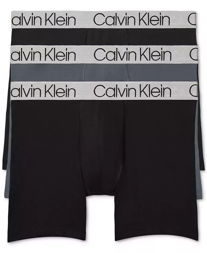 Calvin Klein Men's 3-Pack Chromatic Microfiber Boxer Brief Underwear