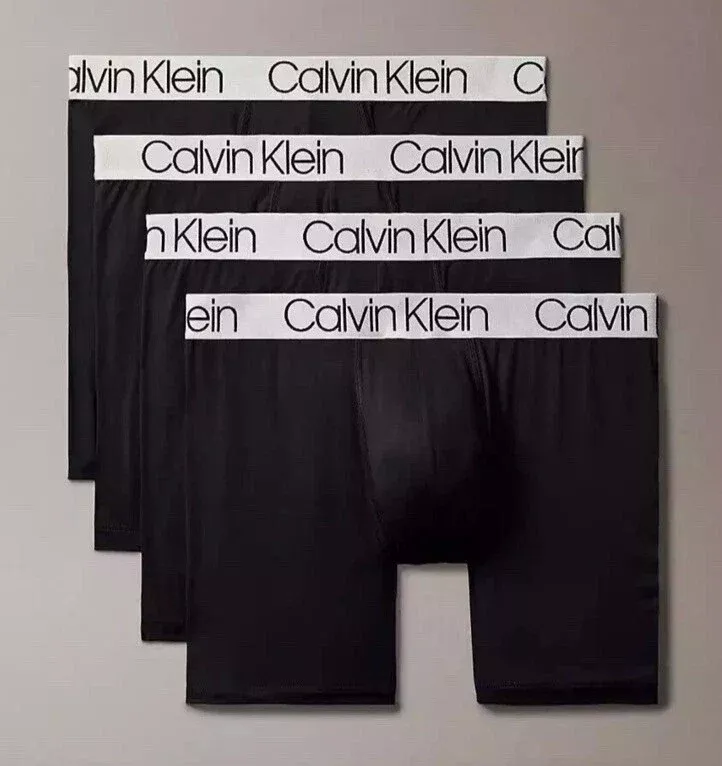 CALVIN KLEIN MICROFIBER 4 PACK STRETCH BOXER BRIEFS