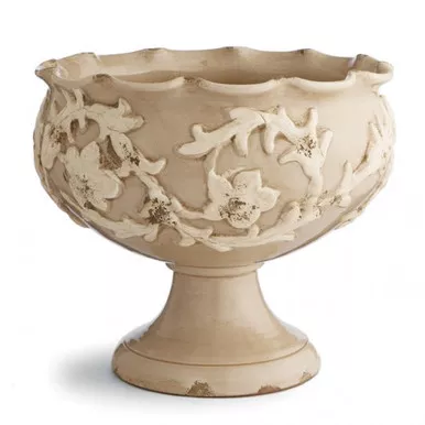 Capri Taupe Footed Bowl - Arte Italica