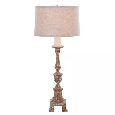 Cathedral White Ilene Candlestick Lamp by Aidan Gray