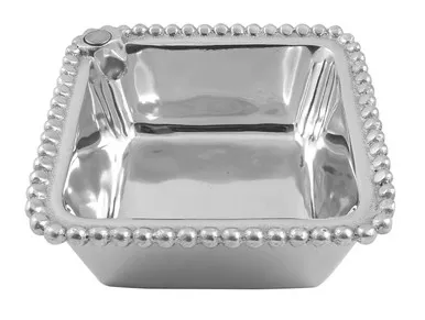Charms Beaded Square Bowl by Mariposa