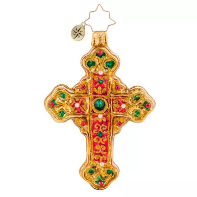 A Cherished Cross Gem Ornament by Christopher Radko -