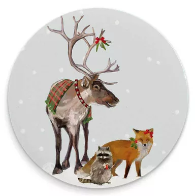 Christmas Bunch Reindeer Coaster by Oopsy Daisy