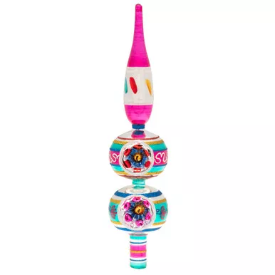 Christmas Confetti 11.5" Finial by Christopher Radko