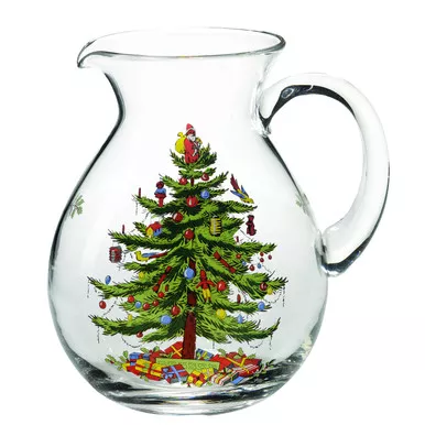 Christmas Tree Glass Pitcher by Spode