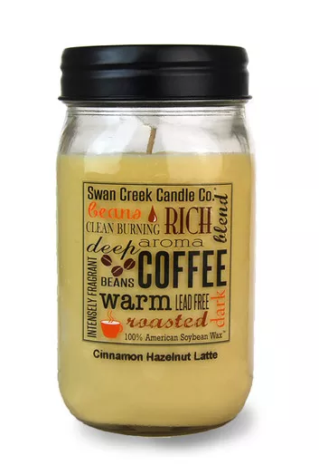 Cinnamon Hazelnut Latte 24 oz. Swan Creek Kitchen Pantry Jar Candle
