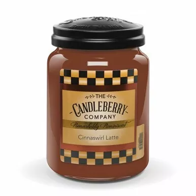 Cinnaswirl Latte 26 oz. Large Jar Candleberry Candle