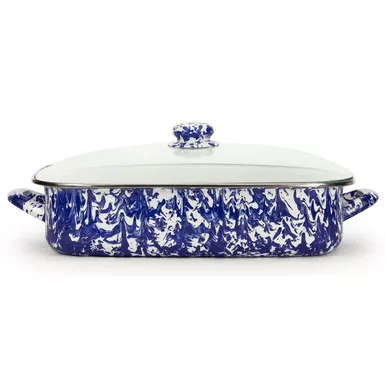 Cobalt Swirl Lasagna Pan by Golden Rabbit