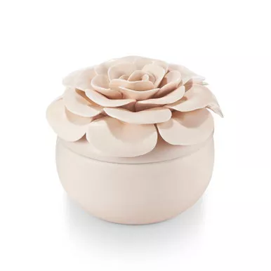 Coconut Milk Mango Ceramic Flower Illume Candle