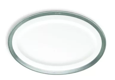 Convivio Medium Oval Serving Platter by Match Pewter