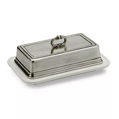 Convivio Single Butter Dish by Match Pewter