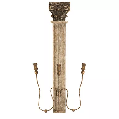 Corinthian Column Top Wall Candelabra by Aidan Gray