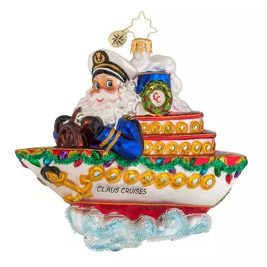 Cruise Along With Claus Ornament by Christopher Radko