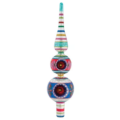 CUT FROM SITE - Christmas Confetti 11.5" Finial by Christopher Radko