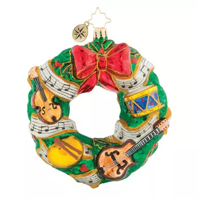 CUT FROM SITE - Rhythmic Christmas Wreath Ornament by Christopher Radko