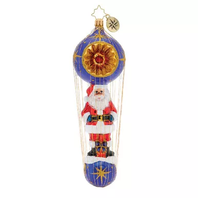 Dashing Santa Delivery Ornament by Christopher Radko