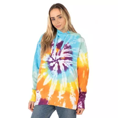 Desert Rainbow Tie Dye Oversized Hoodie - L by Ivory Ella