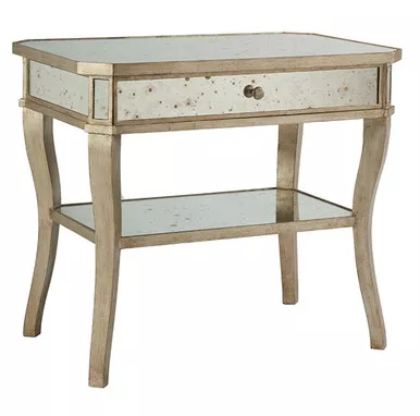 Distressed Mirror Side Table by Aidan Gray
