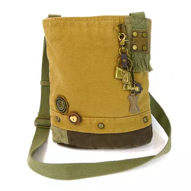 Dog Patch Crossbody with Keychain - Brown