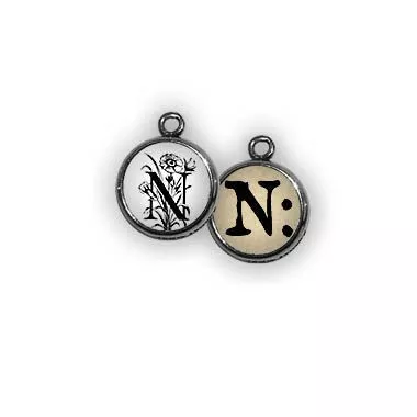 Dot Initial N Charm by Pick Up Sticks