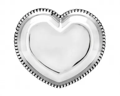 Engravable Beaded Heart Tray by Arthur Court
