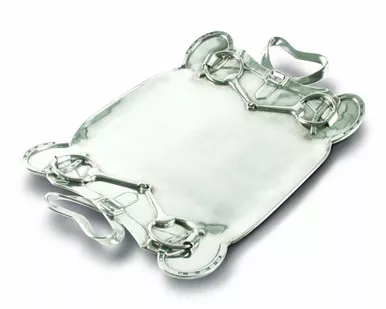 Equestrian Horseshoe & Bit Serving Tray - Large by Vagabond House