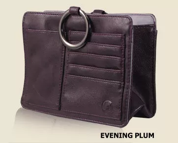 Evening Plum Outback Leatherette Pouchee Purse Organizer
