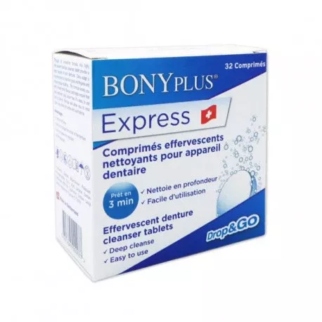 Express 32 effervescent tablets for removable dental appliances