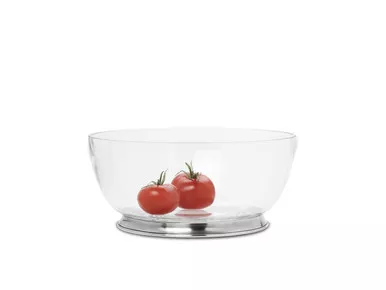 Extra Large Round Crystal Bowl by Match Pewter