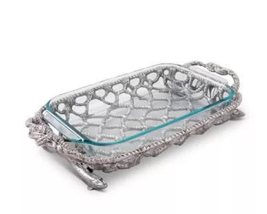 Fish Net Casserole Holder by Arthur Court