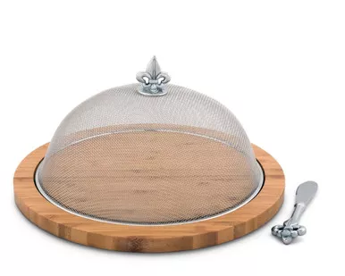Fleur De Lis Picnic Cheese Board / Spreader by Arthur Court
