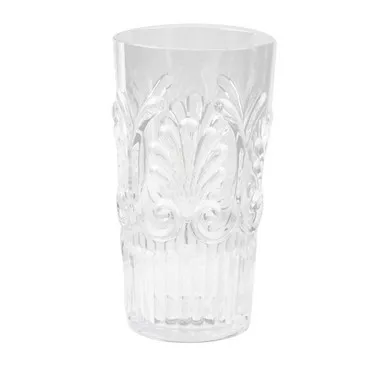 Fleur Glassware Clear Large Tumbler by Le Cadeaux