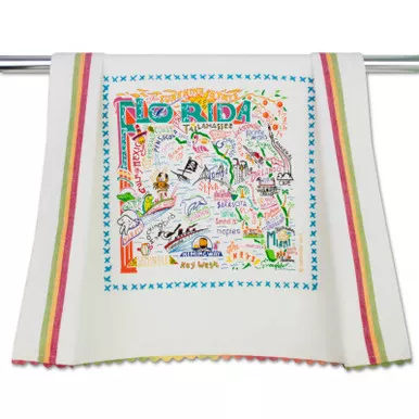 Florida Dish Towel by Catstudio