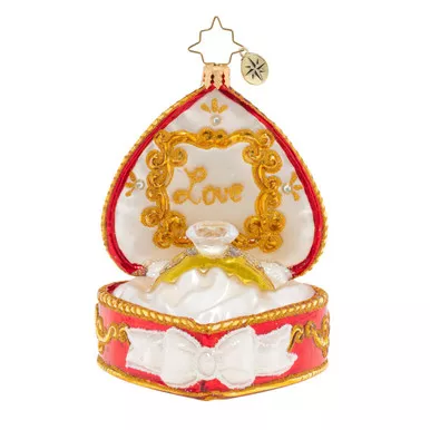 Forever & Always Ring Box Ornament by Christopher Radko
