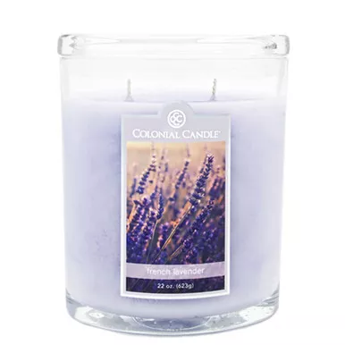 French Lavender 22 oz. Oval Jar Colonial Candle