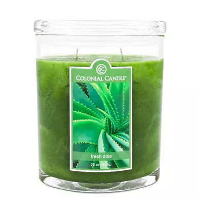 Fresh Aloe 22 oz. Oval Jar Colonial Candle