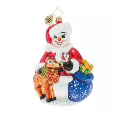Frosty and Baby Fawn Ornament by Christopher Radko