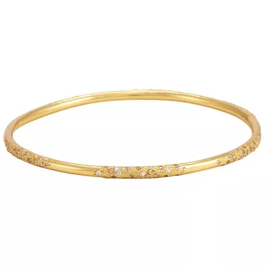 Galaxy Melted Bangle - Gold White - Melinda Maria