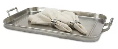 Gallery Large Tray with Handles by Match Pewter