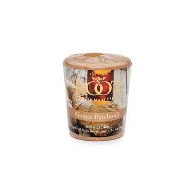 Ginger Patchouli 20-Hour Beeswax Blend Votive Candle by Root