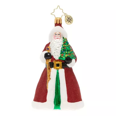 Glitter & Glitz Santa Ornament by Christopher Radko