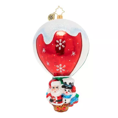 Going Up, Santa? Ornament by Christopher Radko