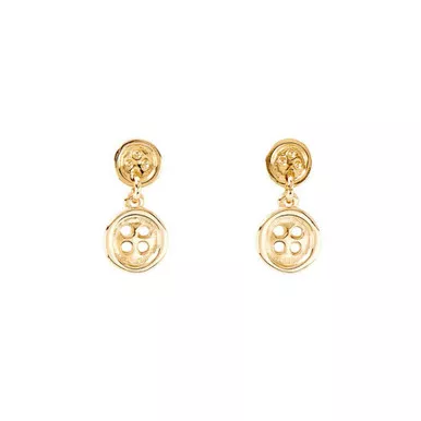 Gold Double Trouble Earrings by Uno de 50