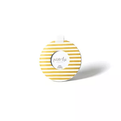 Gold Medium Stripe Mini 8.5" Round Frame by Happy Everything!