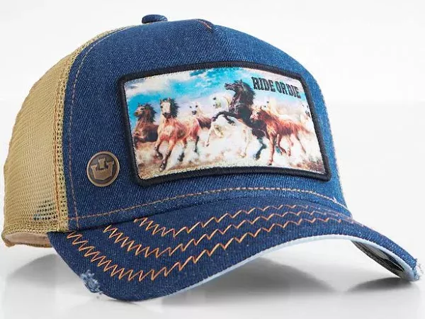 Goorin Bros Trucker Hat Men Mesh Baseball SnapBack Cap Ride Or Die