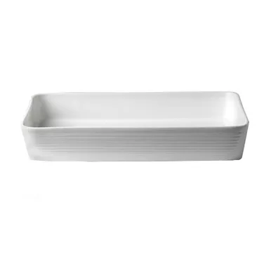Gordon Ramsay Maze White Bakeware 4 Qt. Rectangular Roaster by Royal Doulton - Special Order (Available April 2020)