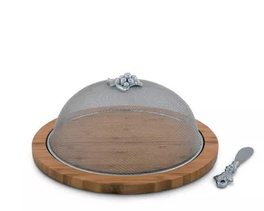 Grape Picnic Cheese Board / Spreader by Arthur Court