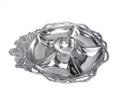 Grapevine 5-Section Round Tray by Arthur Court