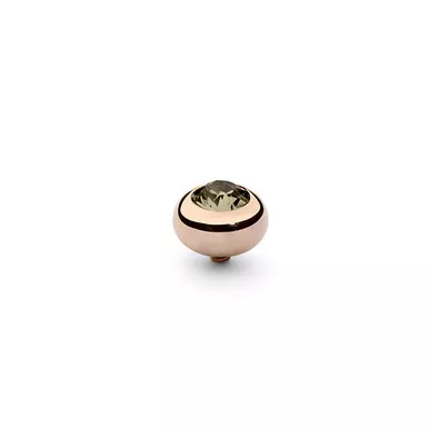 Greige 10mm Rose Gold Interchangeable Top by Qudo Jewelry