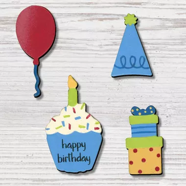 Happy Birthday Magnets 4 Pack- Roeda